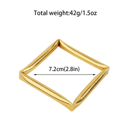Plated Bracelet Punk Retro Simple Fashion Jewelry Hip-Hop High-End Accessories for Jewelry Gift Earring Set Minimalist Chic