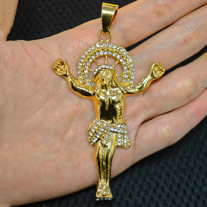 America Classics Pendant Necklace For Women Men Dubai Zircon Heavenly Father Pendants Jewelry Gift For Prayer Party Graduate