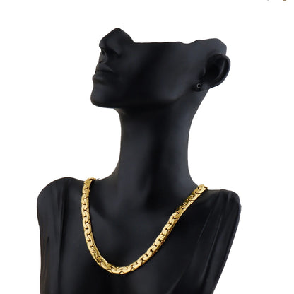 Vintage Stainless Steel Simple Chain Metal Bracelet Necklace for Men Women Punk Hip Hop Chain Jewelry Friends Party Gift