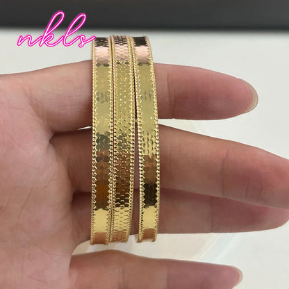 Tone 60mm Copper Hoop Bangle, Thick Engraved Design Luxury Bracelet for Women, Fashion Jewelry & Accessories for Jewelr