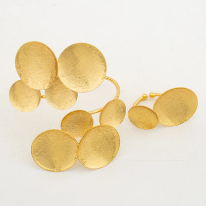 Indian 24k Gold Color Jewelry Metal Punk Party Jewelry for Women Luxury Trendy Female Dubai Statement Jewelry Party Gifts