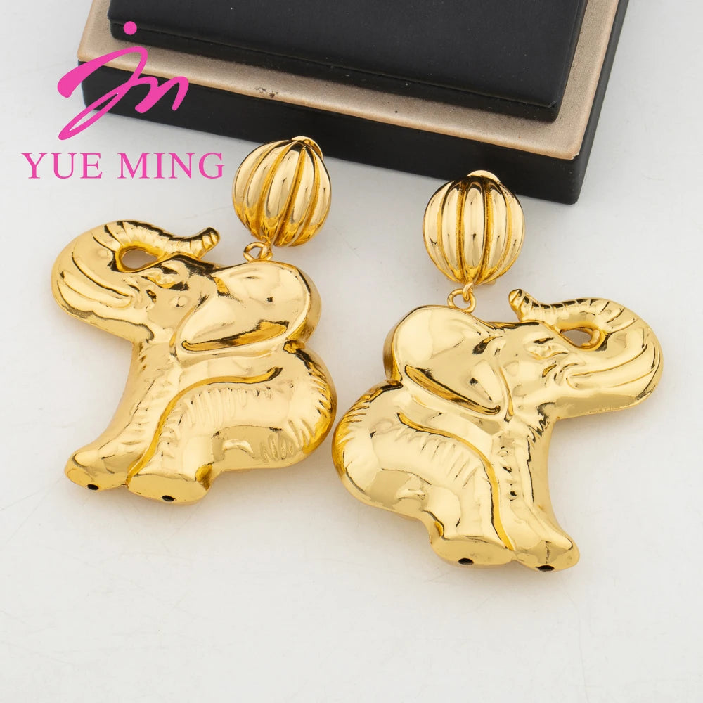 African Map Drop Earrings Women Gold Color Jewelry Wedding Party Originality Animal Earrings Ornaments Gift Jewellry Accessories