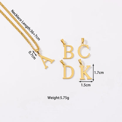 A-Z English Letter Pendant Metal Choker For Women's Day Wedding Party Romantic Fashion Jewelry Accessories Wholesale