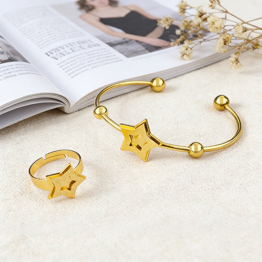 Fashion Stainless Steel Bangle Bracelet for Women Gold Color Waterproof Wrist accessories Jewelry Gifts