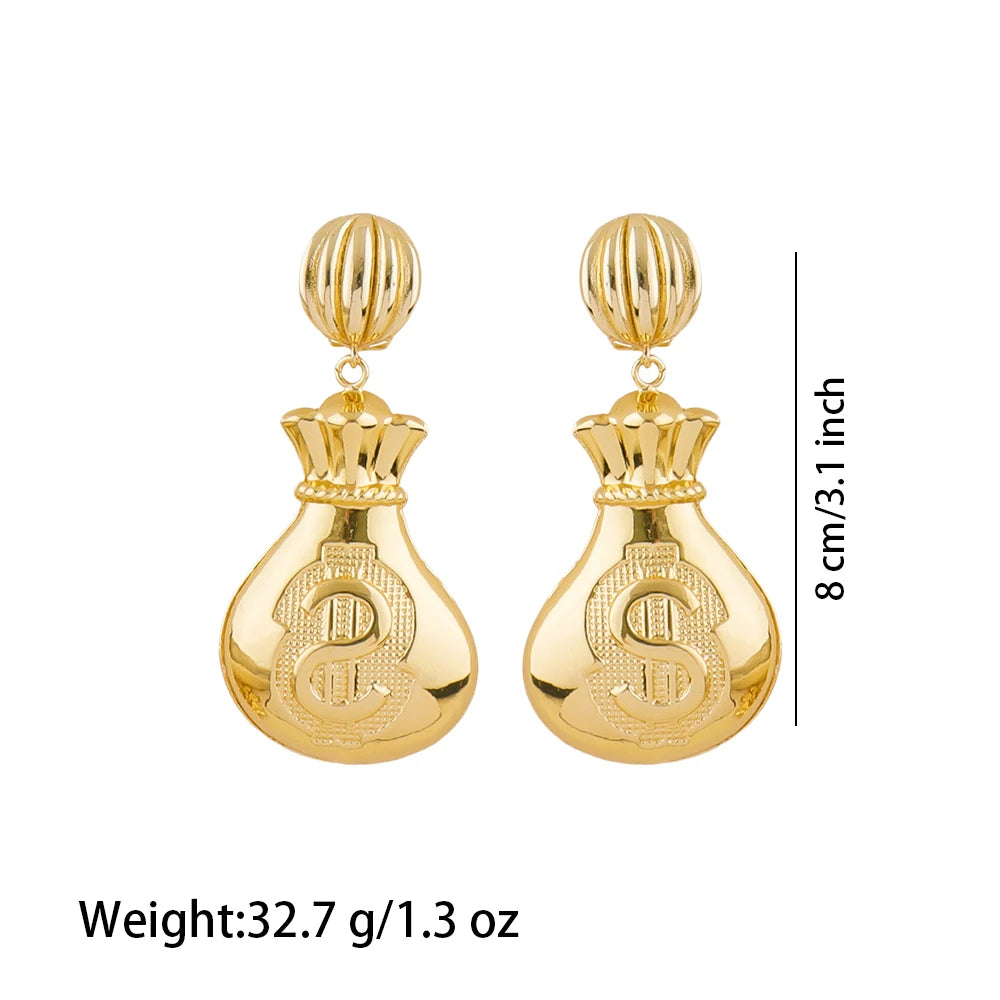Dubai Luxury 18K Gold Plated Earrings African Hoop Earrings For Women Jewelry Sets Indian Nigerian Wedding Jewellery Party Gifts