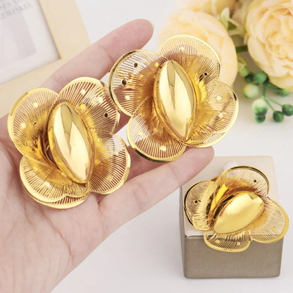 2025 New Women Style Design Ring and Earrings Girls Exaggerated Hollow Out Pretty Jewelry Set For Party Wedding Mother's Day