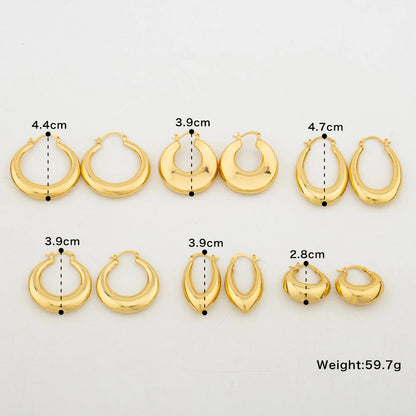 African Hoop Earrings and Bangle Jewelry Set for Women Shine Gold Color Earrings and Hand Bracelet Jewelry Ear Accessories Gifts