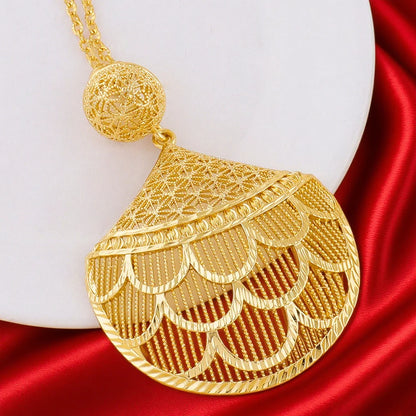 Dubai 24k Gold Plated Jewelry Sets for Women Earrings Necklace Rings Indian Bridal Costume Sets Nigerian Wedding Party Gifts