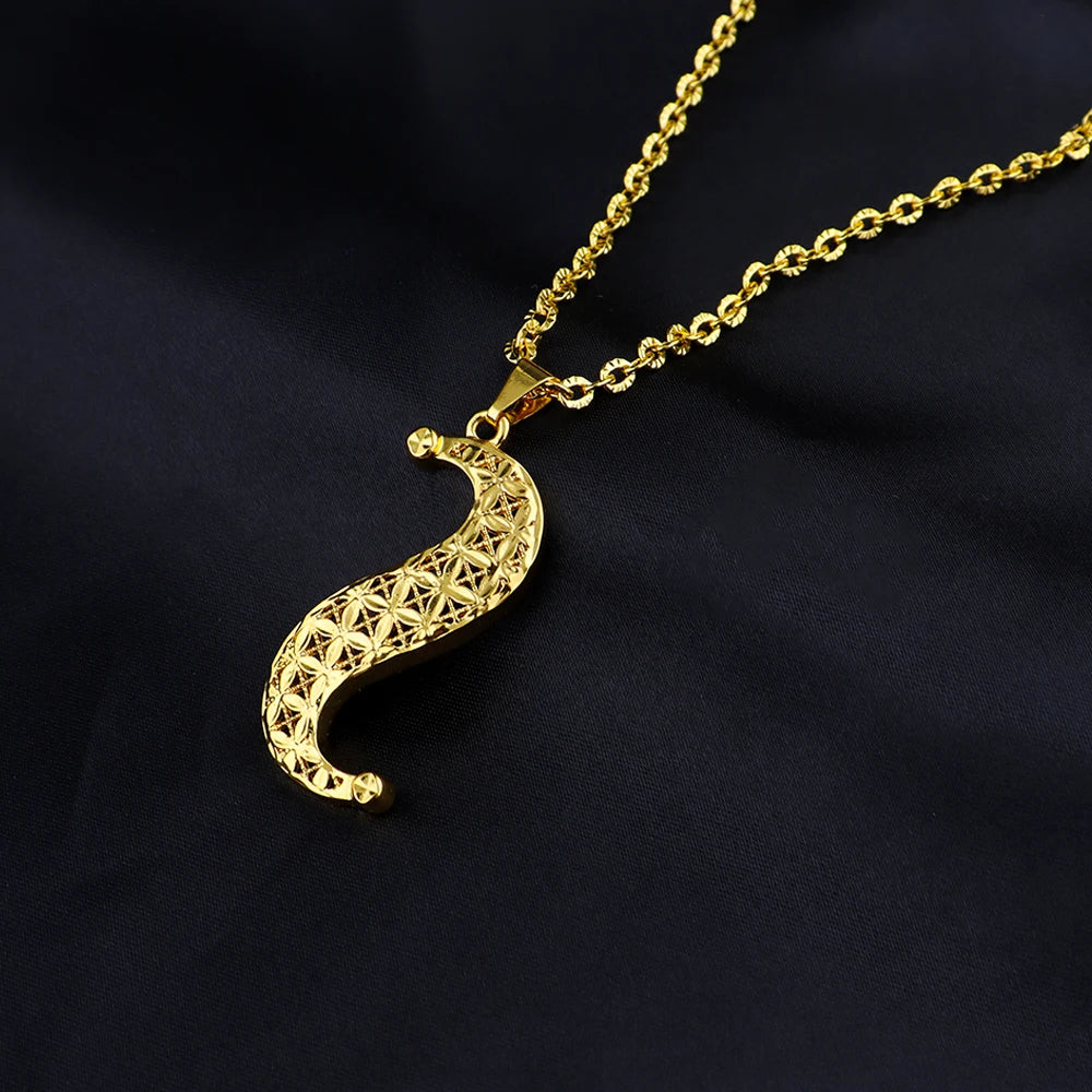 Eastern Luxury Jewlery Sets Dubai 24K Gold-plated Warped Geometry Necklace Earrings Daily Wear Wedding Anniversary Gift