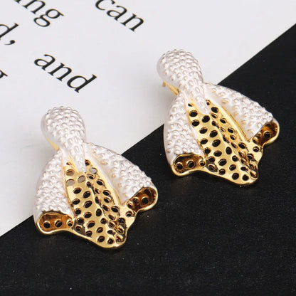 Dubai Mermaid Tail 4Pcs Jewelry Set, Hollow Earrings & Necklace Bangle Ring for Women, Luxury Africa Wedding Party Gift