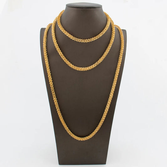 African Dubai Chain Necklace Jewelry Set for Women 18k Gold Color Choker Necklace Waist Belt for Weddings Bridal Jewelry Set
