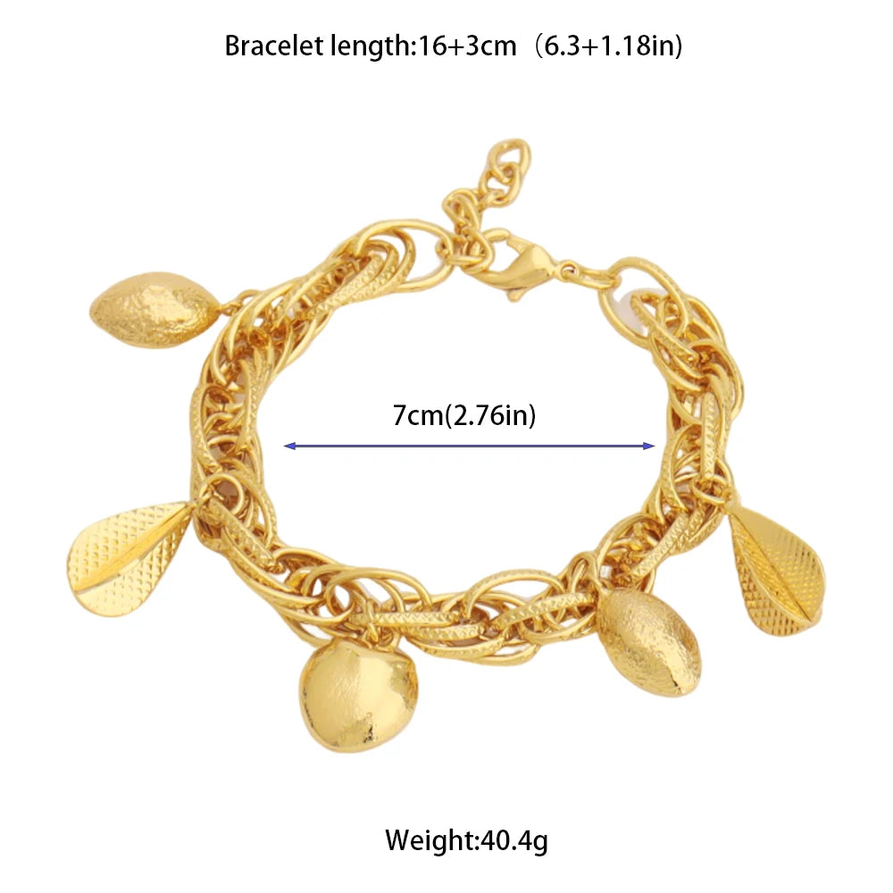 France Animal Flower Pendant Chain Bracelet for Women, Stainless Steel Africa Wedding Party Gift, Trendy Daily Accessor