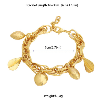 France Animal Flower Pendant Chain Bracelet for Women, Stainless Steel Africa Wedding Party Gift, Trendy Daily Accessor