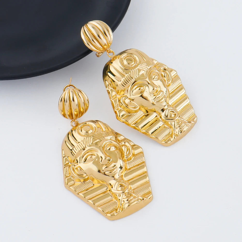 plated jewelry accessories italian hot selling wedding party Egyptian Pharaoh earrings bracelet ring earrings necklace