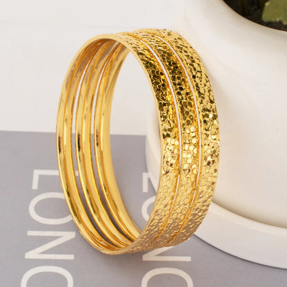 Tone 60mm Copper Hoop Bangle, Thick Engraved Design Luxury Bracelet for Women, Fashion Jewelry & Accessories for Jewelr