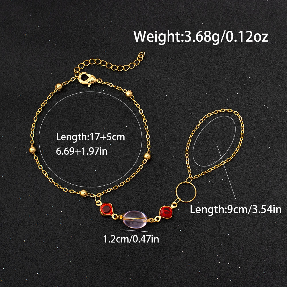 women foot jewelry Stainless Steel Luxury Shiny Zircon Anklets Bracelet 18K Plated Waterproof Statement Jewelry Gift New