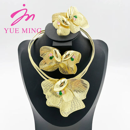 Yueming Luxury Flower Jewelry Set