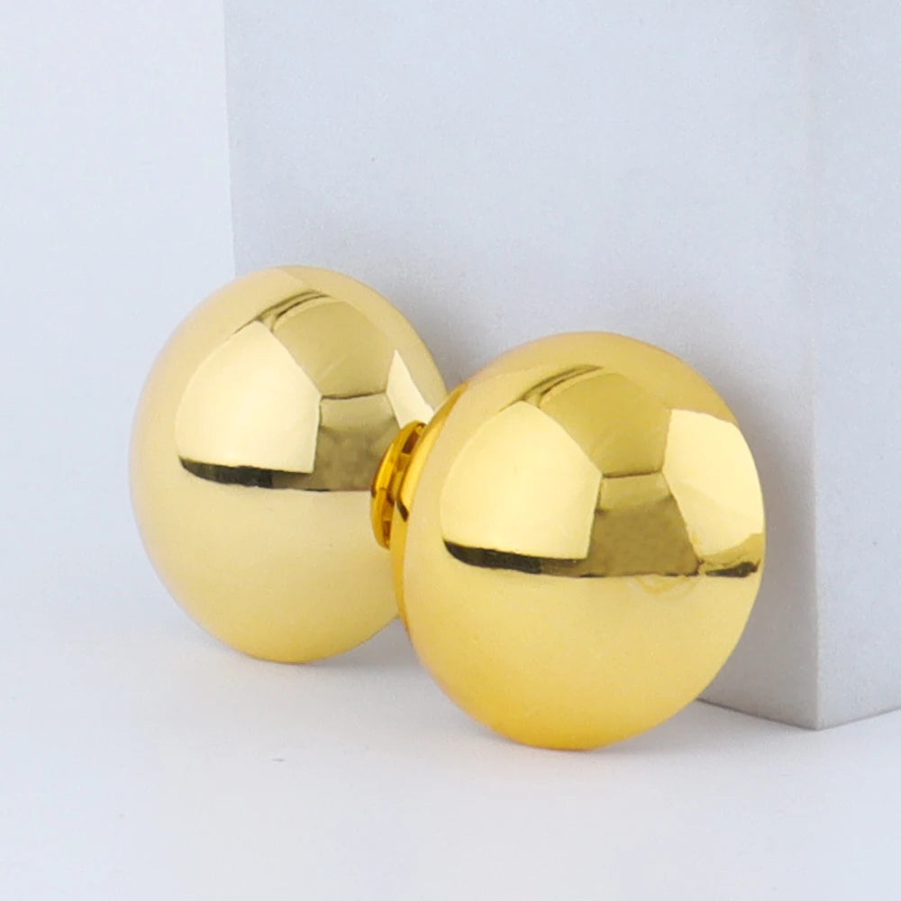 316L Stainless Steel Retro Exaggerated Geometric Round Design Earrings For Women European American Style Large Earrings Jewelry