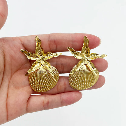 Drop Earring for Women Starfish Shells Retro Fashion Beach Vacation Temperament Girls Metal Ear Jewelry Accessories Gifts