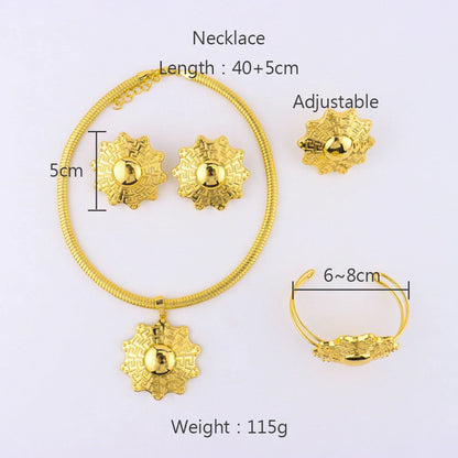 Yueming earrings bangle necklace african dubai luxury delicate for formal