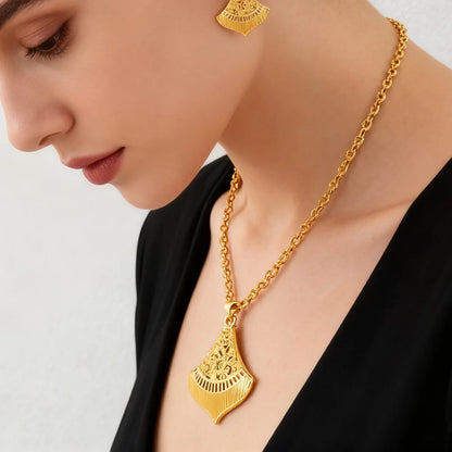 ethiopian jewelry set gold Necklace and earrings set for women high quality sets for women weddings mother set