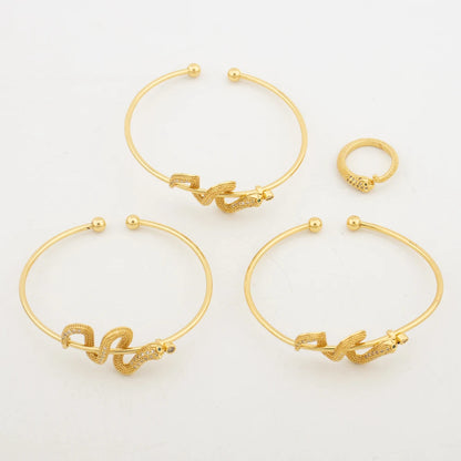 Gothic Snake Finger Bracelet & Ring Set, New Fashion Punk Jewelry for Women, Personality Accessories for Jewelry Gift