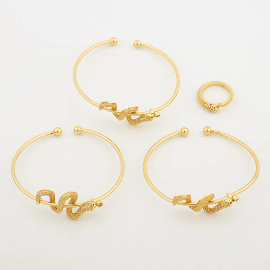 Gothic Snake Finger Bracelet & Ring Set, New Fashion Punk Jewelry for Women, Personality Accessories for Jewelry Gift