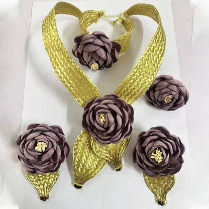 Yueming High-End Flower Jewelry Set