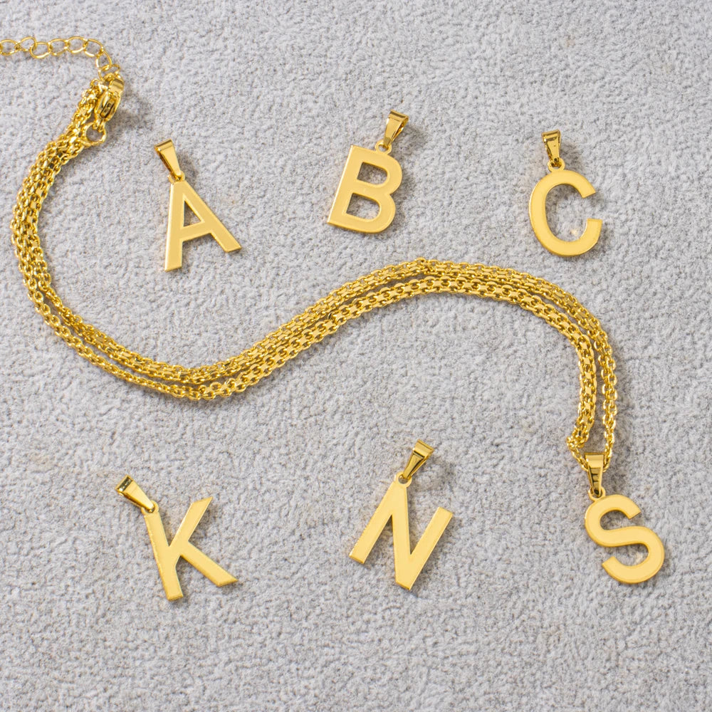 New Letter Pendant A-Z English DIY Necklace For Women's Day Wedding Party Romantic Jewelry Accessories Wholesale
