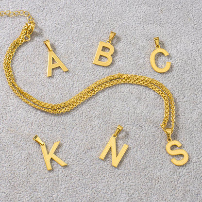 New Letter Pendant A-Z English DIY Necklace For Women's Day Wedding Party Romantic Jewelry Accessories Wholesale