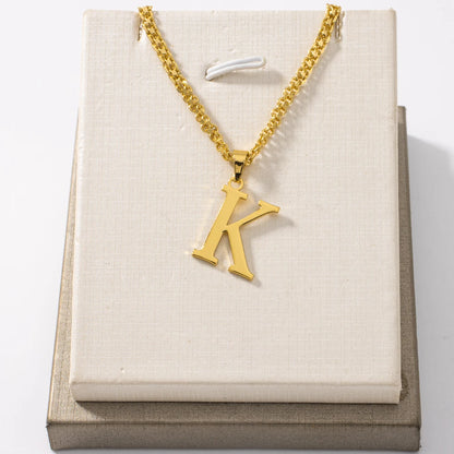 Letters Stainless Steel Cut Alphabet Pendant for DIY Woman Necklace Ladies Jewelry Accessories Wholesale Dropshipping