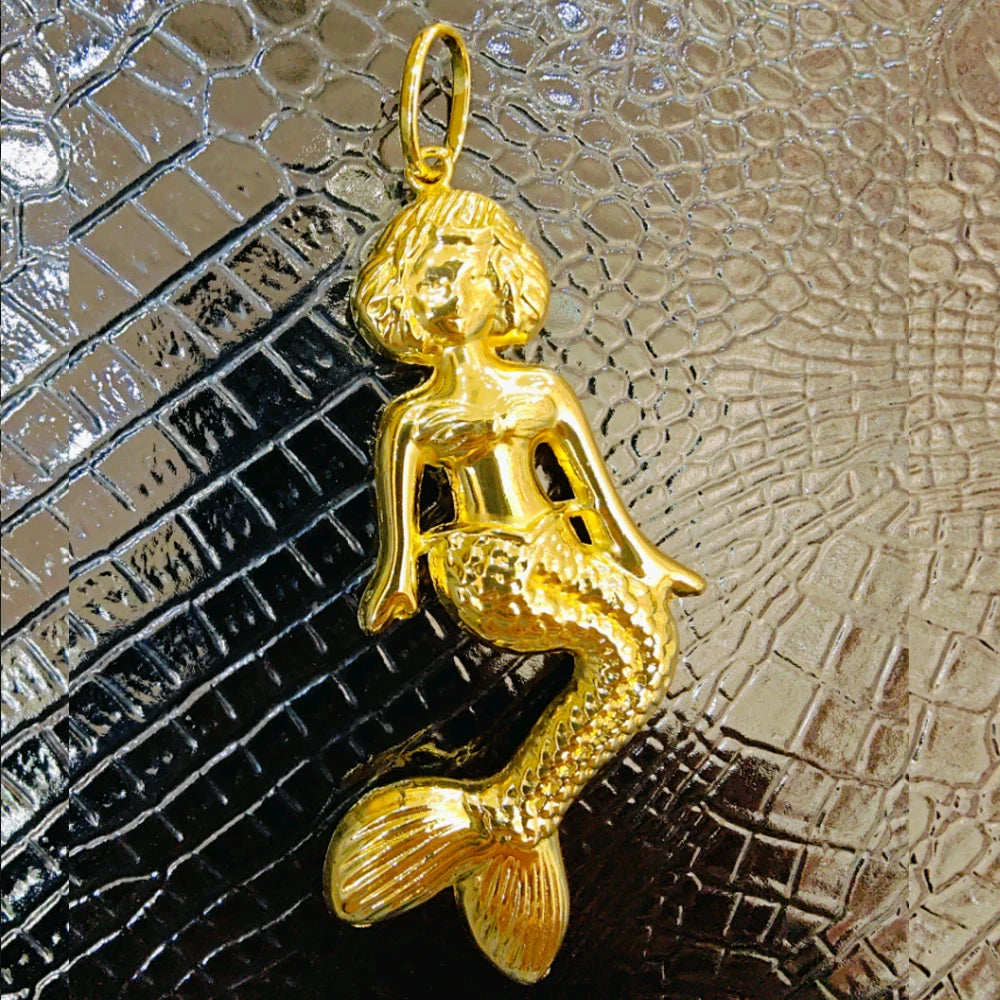 Color Hip Hop Personality Pendant: Crocodile Mermaid Lucky Bag Shape for Women Men, Trend Copper Jewelry Earrings Gift