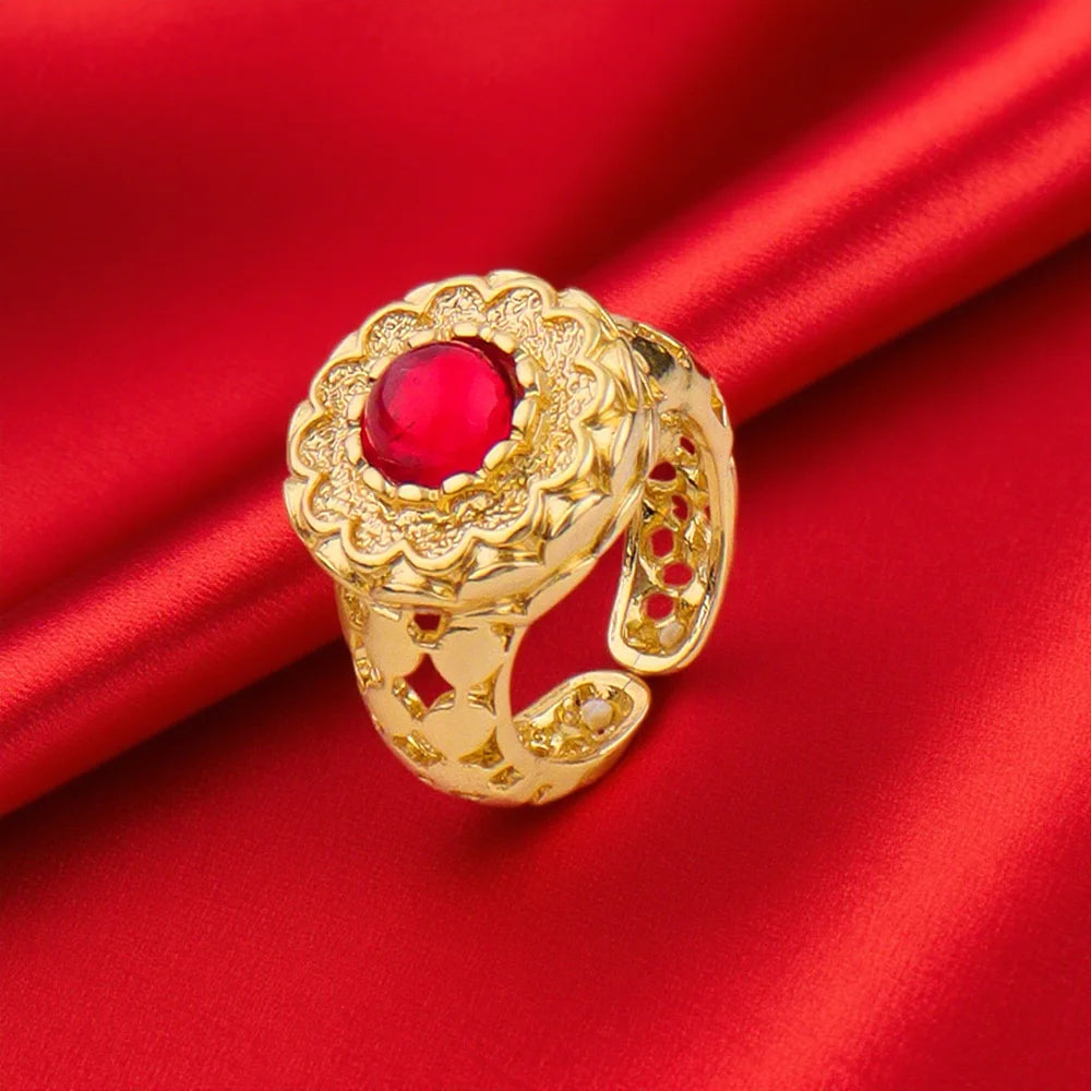 Dubai 24k Gold Plated Jewelry Sets for Indian Bridal Costume Necklace Earrings Bracelet Ring Sets Nigerian Wedding Party Gifts