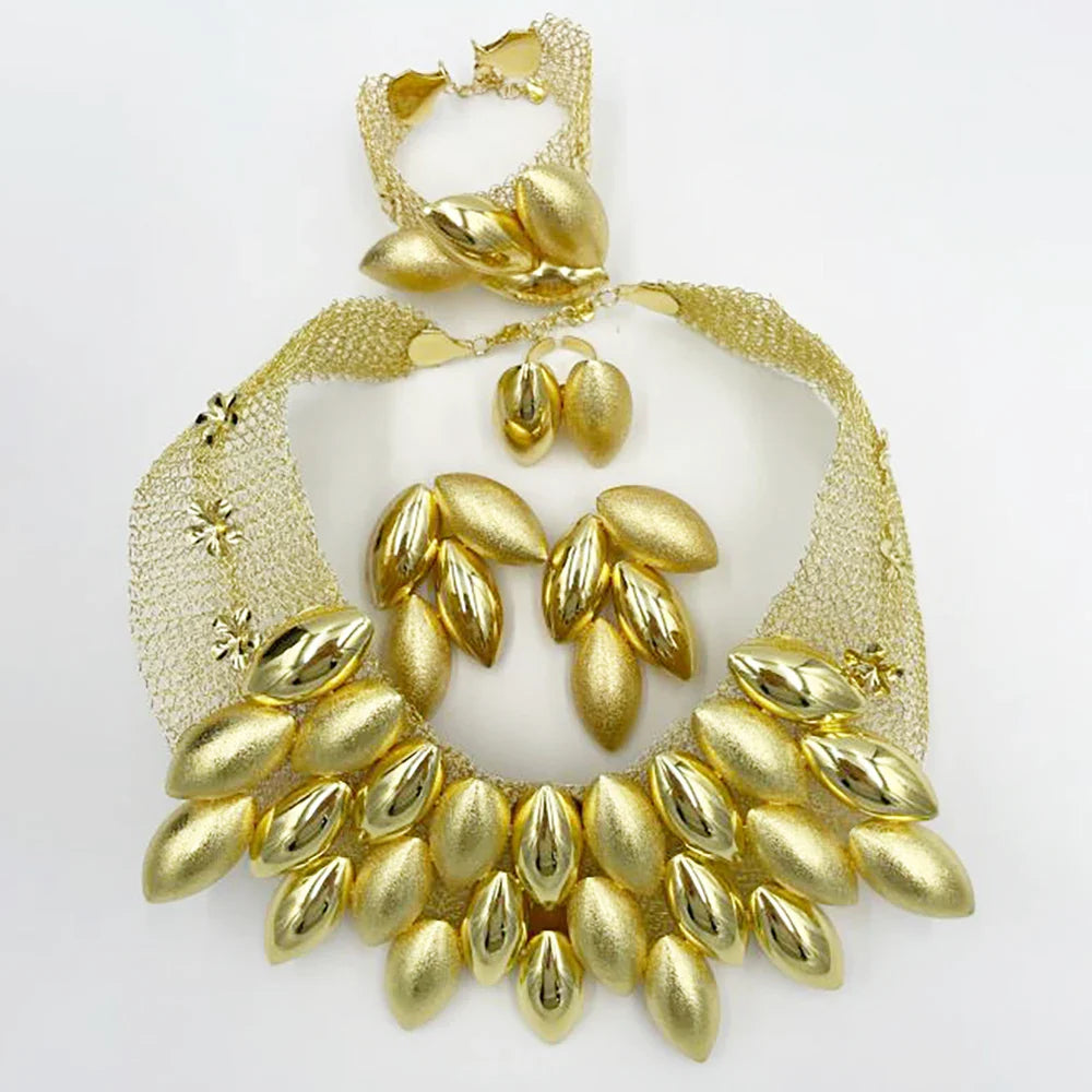 Yueming Flower Jewelry Set