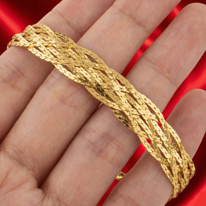 3 PCS Set 18K Gold Color Necklace Bracelet Earrings Set Dubai Africa Party Exquisite Jewelry Set For Woman Bridal Nigerian Gifts