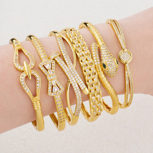 18K Shiny Gold Color Bracelet Ring Set Dubai Jewelry Designer Jewelry Ladies Fashion Bracelet Wholesale Jewelry Set