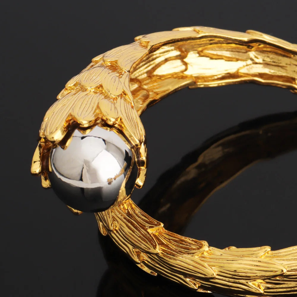 Cuff Bangle With Ring Luxury Gold Plated Bracelet Jewelry Nigerian Wedding Party Gift Dubai Hollow Out Design Bracelet