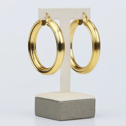 2025 Chic 6.5 cm Oversized Hoop Earrings for Women, Lightweight Statement Jewelry for Daily & Party