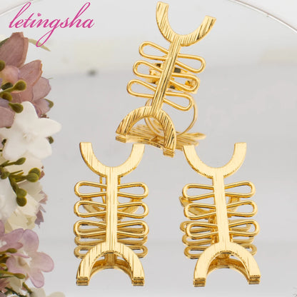 Bohemia Earrings and Finger Ring 2Pcs Set African Gold Color Jewelry Set for Women Irregular Design Dubai Jewelry Set Accessory