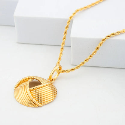 Dubai  Twisted Geometric Necklace Earring Set Indian Copper Jewelry Set Women's Three Piece Jewelry Set