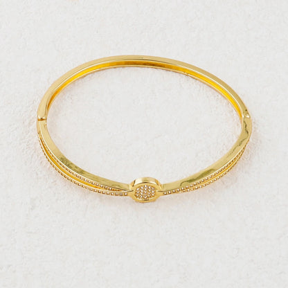 18K Shiny Gold Color Bracelet Ring Set Dubai Jewelry Designer Jewelry Ladies Fashion Bracelet Wholesale Jewelry Set