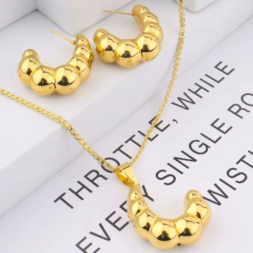Brazil Earrings & Necklace Set for Women, Distinctive Wedding Party Anniversary Gift, Elegant Jewelry Women Set