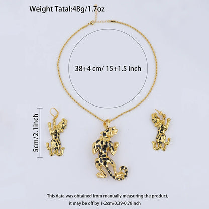 Gold Color Leopard Pendants For Women Girl Casual Sexy Chic Trendy Delicate DIY Party Jewelry Christmas Gifts