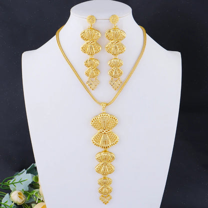 Jewelry Set for Women, Bridal European American Style Personalized Necklace Earrings, Wedding Gift Jewellery Woma