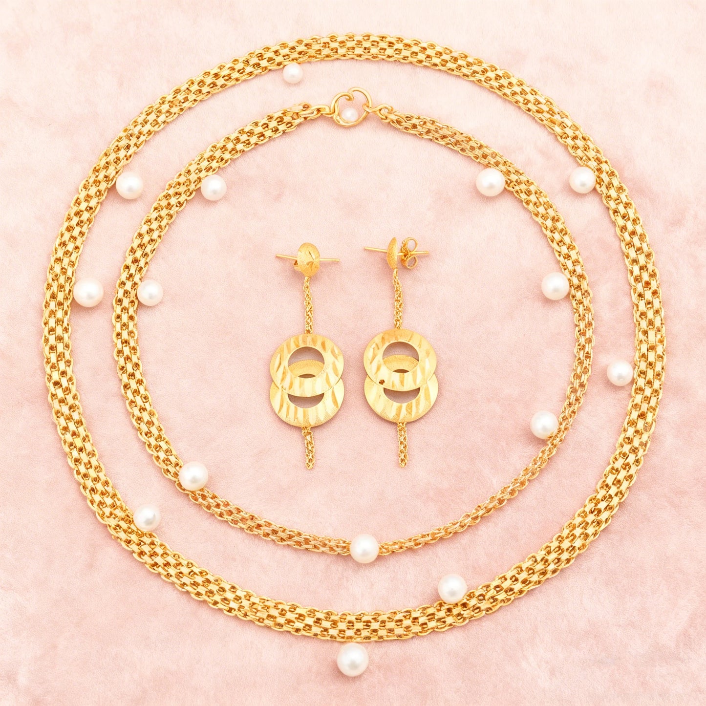Plated African Wedding Jewelry Set – Fashion Earrings Necklace for Women, Party Gifts jewellery woman earring set
