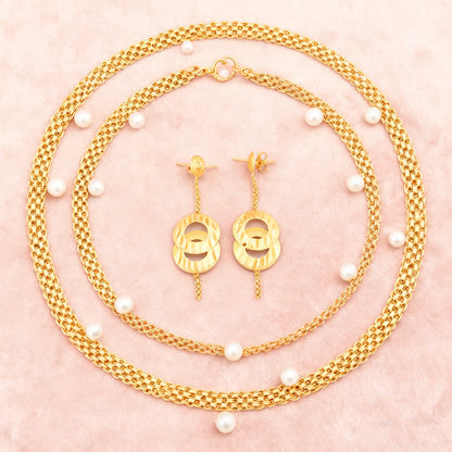 Plated African Wedding Jewelry Set – Fashion Earrings Necklace for Women, Party Gifts jewellery woman earring set