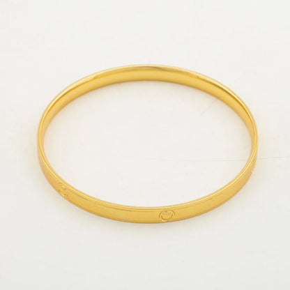 3pcs/lot Bangle Set Elegant Weddings Hand Bracelet African 18k Gold Color Bangles for Women Dubai Copper Closed Bracelet Gifts