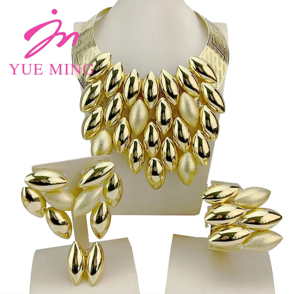 Yueming Flower Jewelry Set