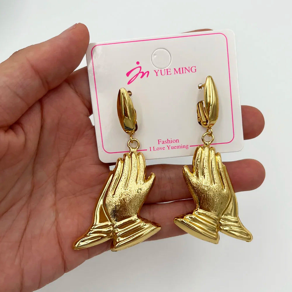 Dubai Jewelry Sets For Women Large Earrings and Pendant Necklace 2Pcs Set Nigeria Bridal Weddings Party Accessory Gifts