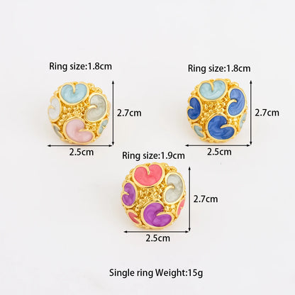 Gold Plated Rings for Women Fashion Simple Waterproof Jewelry New Style Jewellery Simple Rings Gift Nigeria Party Daily Wear